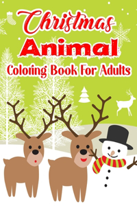 Christmas Animal Coloring Book For Adults