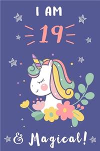 Unicorn Journal I am 19 & Magical