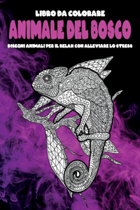 Animale del bosco - Libro da colorare - Disegni animali per il relax con alleviare lo stress