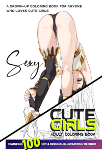 Cute Girls Adult Coloring Book