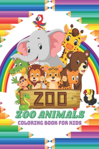 ZOO ANIMALS - Coloring Book For Kids
