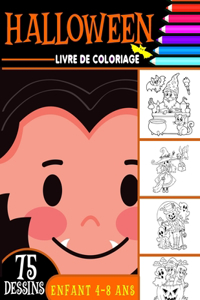 Halloween livre de coloriage enfant 4-8 ans