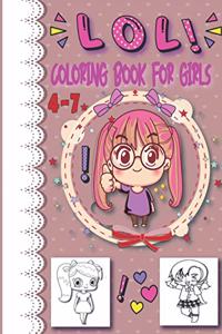 lol coloring book for girls 4-7