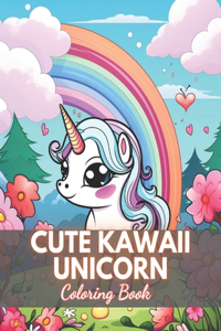 Cute Kawaii Unicorn Coloring Book