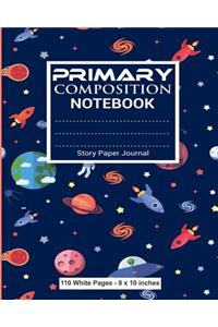 Primary Composition Notebook Story Paper Journal 110 White Pages 8x10 inches