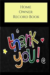 Home Owners Record Book