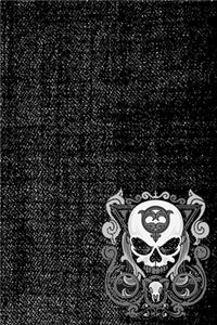 Curly skull notebook corner