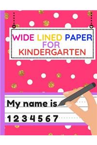 Wide Lined Paper for Kindergarten