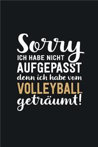 Ich habe vom Volleyball geträumt