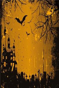 Horror Friedhof Notizbuch - orange Variante