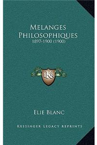 Melanges Philosophiques