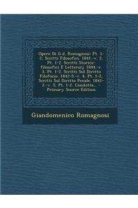 Opere Di G.D. Romagnosi