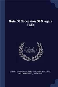 Rate Of Recession Of Niagara Falls