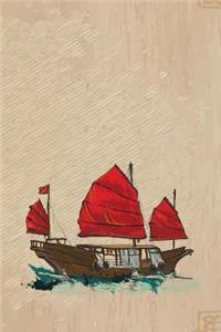 Sanpan Red Sails Grid Notebook