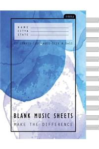 Blank Music Sheets