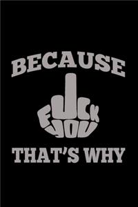 Because fuck you that's why