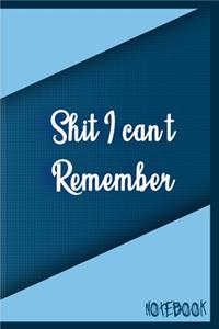 Shit I Can't Remember Blue Cover