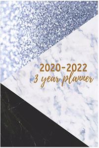 3 year planner 2020-2022: Marble Planner, 3 Year Planner 2020-2022 monthly 8.5 x 11 - Planners - Planner 2020-2022 - Planner Monthly - 36 Months Agenda Planner with Holiday -