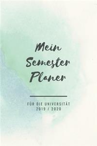 Mein Semesterplaner für die Universität 2019 / 2020