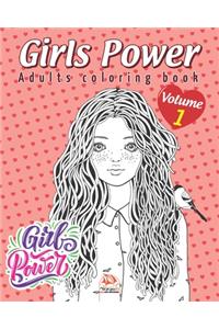 Girls power - volume 1: Coloring book for adults (Mandalas) - Anti stress - 25 coloring illustrations.