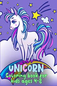 unicorn coloring book for kids ages 4-8