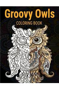 Groovy Owls Coloring Book