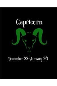 Capricorn Planner: This simple lined notebook/journal is customized for just Capricorns!