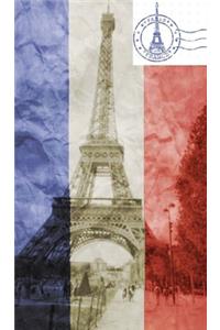 Eiffel Tower French Flag vintage creative blank Journal