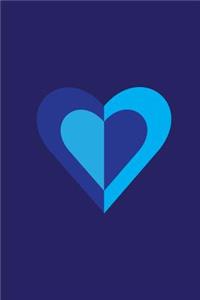 Blue on Blue Heart Design Journal