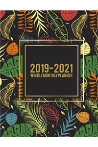 2019-2021 Weekly Monthly Planner: Beauty Night Forest, 8.5