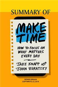 Summary of Make Time: How to Focus on What Matters Every Day by Jake Knapp and John Zeratsky