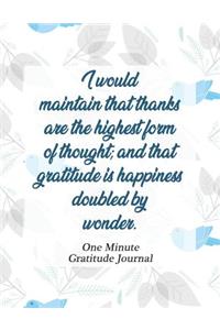One Minute Gratitude Journal