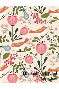 Bird and Pink Floral Address Book