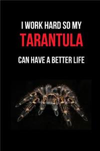 I Work Hard So My Tarantula Can Have a Better Life