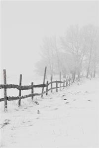Winter Fenceline - Lined Notebook