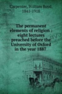 permanent elements of religion
