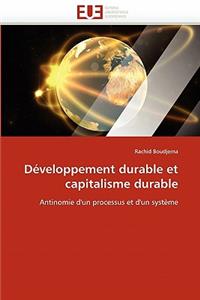 Développement Durable Et Capitalisme Durable