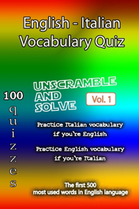 English - Italian Vocabulary Quiz - Match the Words - Volume 1