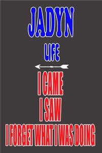 JADYN life I came I saw I forget what I was doing