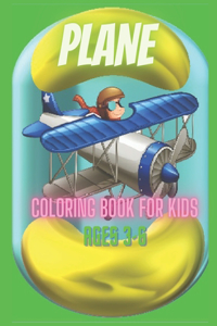plane coloring book for kids ages 3-6