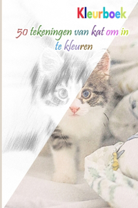 Kleurboek 50 tekeningen van kat om in te kleuren