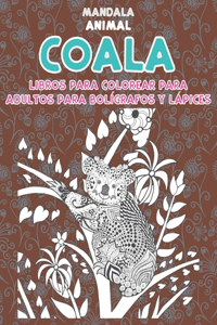 Libros para colorear para adultos para bolígrafos y lápices - Mandala - Animal - Coala
