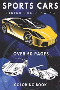 Sports Cars Coloring Book
