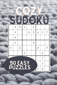 Cozy sudoku 50 easy puzzles large print