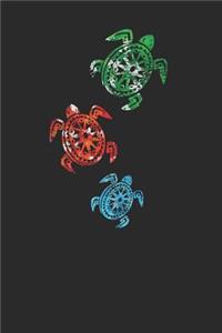 Colored Tribal Turtles