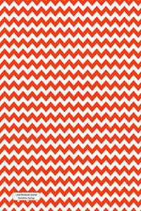 Lined Notebook Journal Red White ZigZags