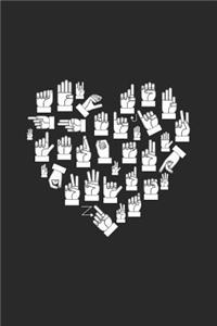 ASL Notebook - I Love ASL American Sign Language Alphabet - ASL Journal