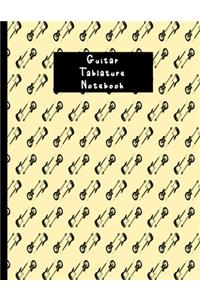 Guitar Tablature Notebook: 8.5 x 11 large tab notebook with 6 tabs across top and 7 staves beneath. Ideal guitarist/songwriter gift.