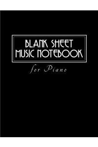 Blank Sheet Music Notebook for Piano