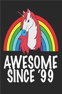 Awesome Since 1999: Funny Birthday Notebook / Journal (6 X 9)